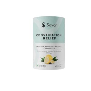 SOVA Probiotics Supplements With Psyllium Husk For Constipation Relief