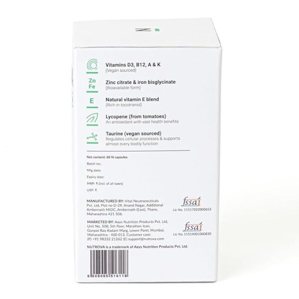 NUTROVA Multivitamin For Vegans - Image 2