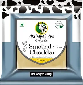 Akshayakalpa Organic Artisan Smoked Cheddar, 200g