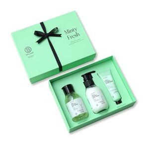 Minty Fresh Gift Box | Peppermint Face Wash, Body Wash, Face Scrub & Body Scrub (Pack of 4)