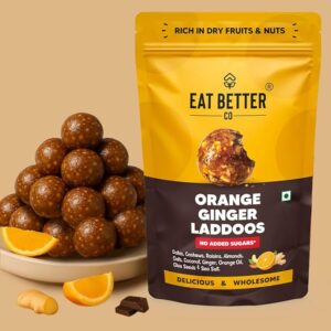 EAT BETTER CO Orange & Ginger Sugar-Free Laddoos |