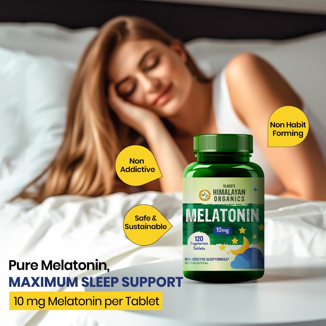 Vlado's Himalayan Organics Melatonin 10 MG Healthy Sleep Cycle - Image 5