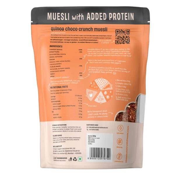 The Whole Truth - Breakfast Muesli | Quinoa Choco Crunch | 320grams - Image 6