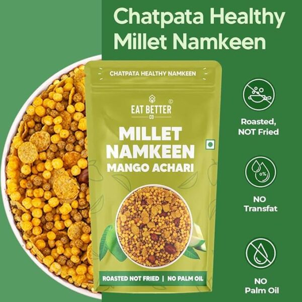 Eat Better Co – Millet Namkeen – Mango Achari – Chatpata, - Image 3