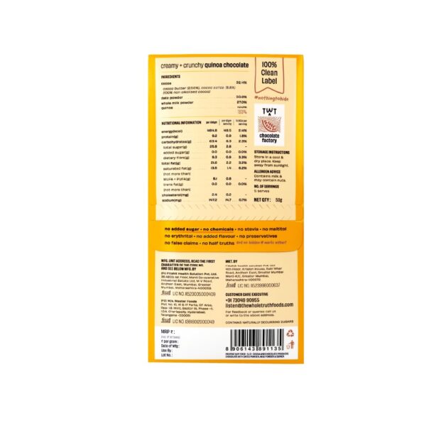 The Whole Truth Quinoa Crunchy Milk Chocolate - Image 6
