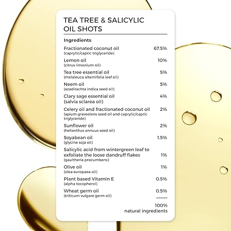 Brillare Tea Tree, Salicylic Acid & Coconut Shots, Light Oil for Summer (48ml) - Image 2