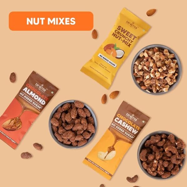 Eat Better Co - Ultimate Snack Box -12 Healthy Snacks - Roasted Namkeens, Dry-Fruit Laddoos - Image 4