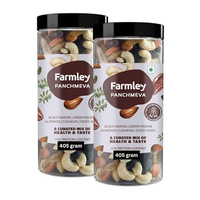 Farmley Panchmeva Dry Fruits Mix, 405g, Pack of 2