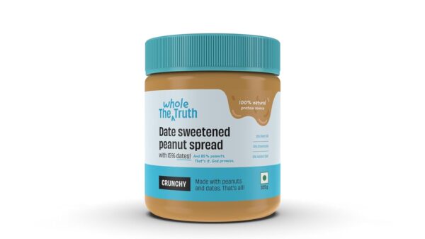 The Whole Truth - Peanut Spread With Dates (Sweetened) | 325 g | Crunchy