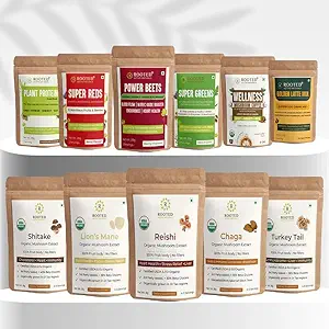 Rooted Organic Mushroom and Superfood Drinks Combo Pack