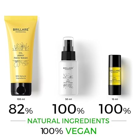 Brillare Oil Away Natural Face Wash, Toner and Face Serum Combo With Hemp Oil - Image 5