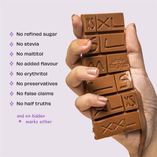 The Whole Truth Fruit & Nut Chocolate Sweetened With Dates - Pack of 6 x50g - Image 3