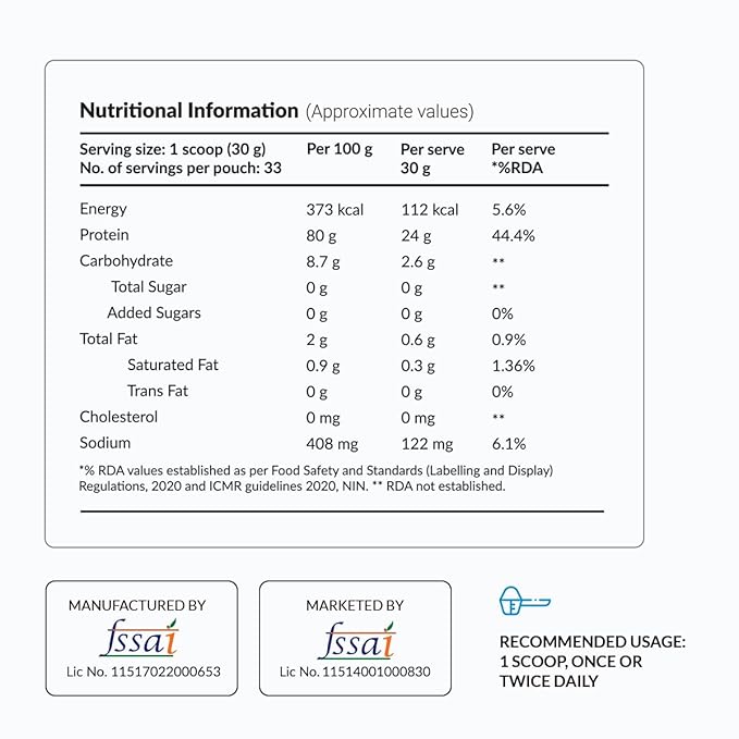 Whey Protein Isolate Dark Chocolate 1Kg (Pack of 1) - Image 4