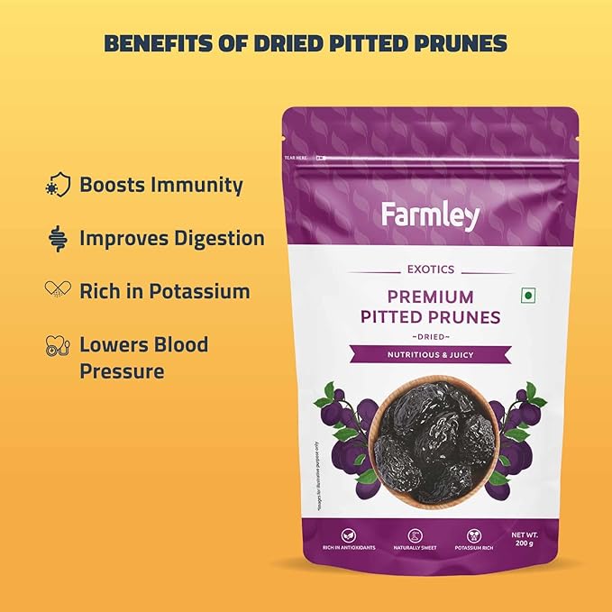 Farmley Premium California Pitted Dried Prunes 200 grams - Image 5
