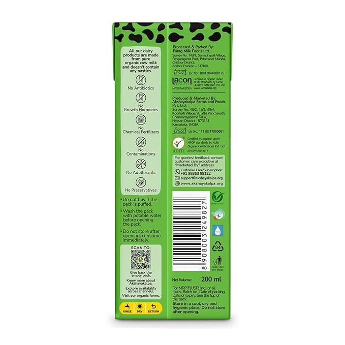 Akshayakalpa Organic Buttermilk Spiced - Pack Of 16 (200 Ml) No Added Preservatives - Image 5