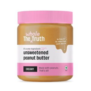 The Whole Truth - Unsweetened Peanut Butter | 325g | Creamy | No Added Sugar