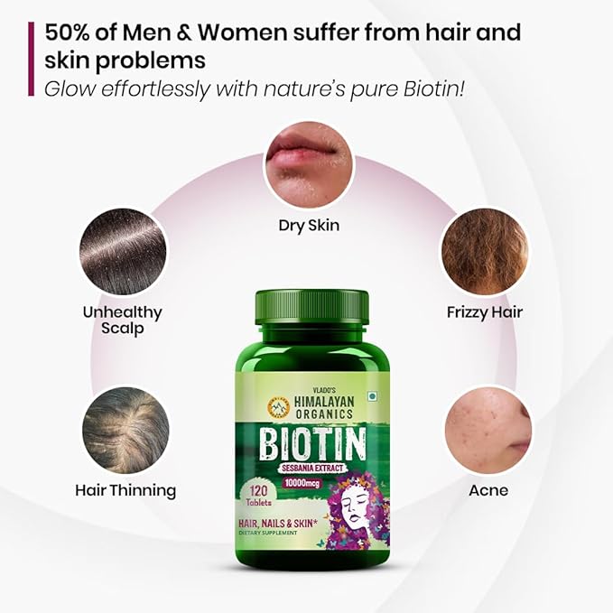 Vlado's Himalayan Organics Biotin 10000mcg for Hair Growth - Image 4