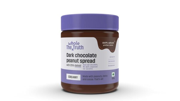 The Whole Truth-Dark Chocolate Peanut Spread | 325 gram | Crunchy