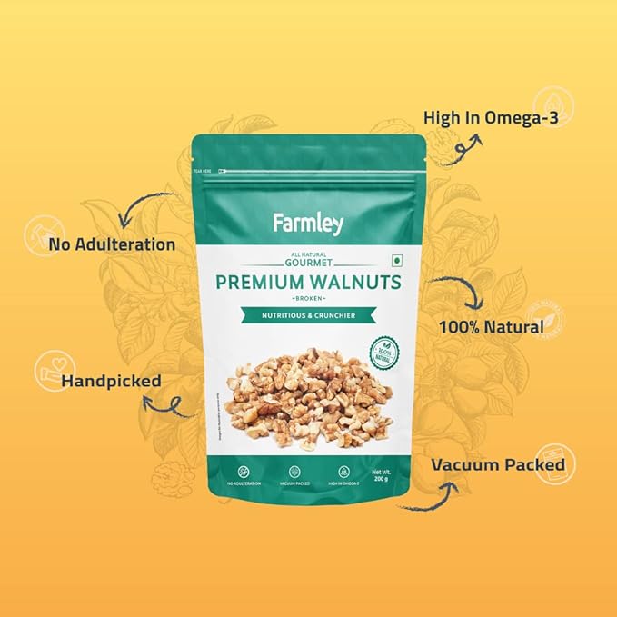 Farmley Walnut Broken Kernels | 200 g | Walnuts Without Shell - Image 5