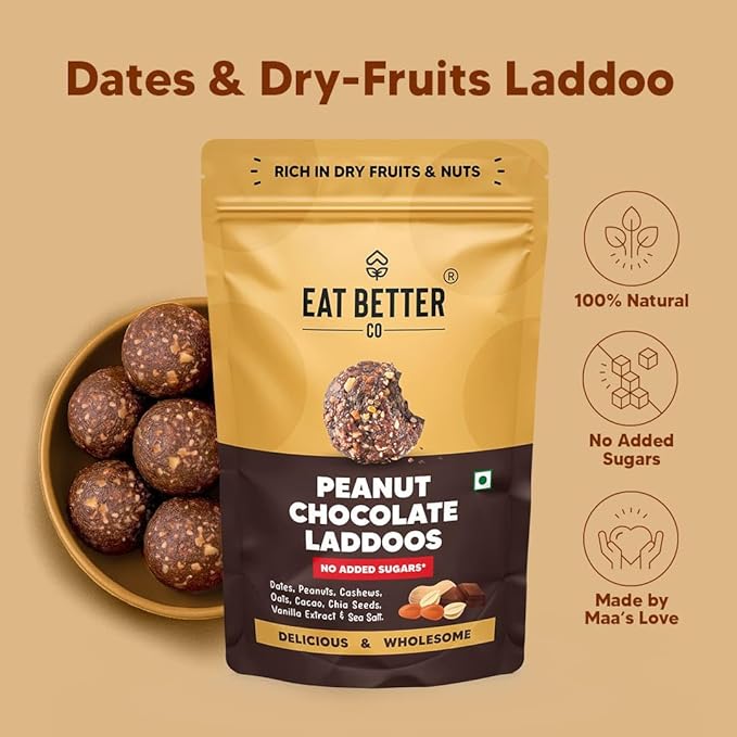 Eat Better Co - Peanut & Chocolate Sugar-Free Laddoos - Image 2