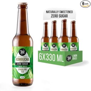 Toyo Kombucha-Sparkling Fermented Green Tea|Lemon Grass Zero Sugar|