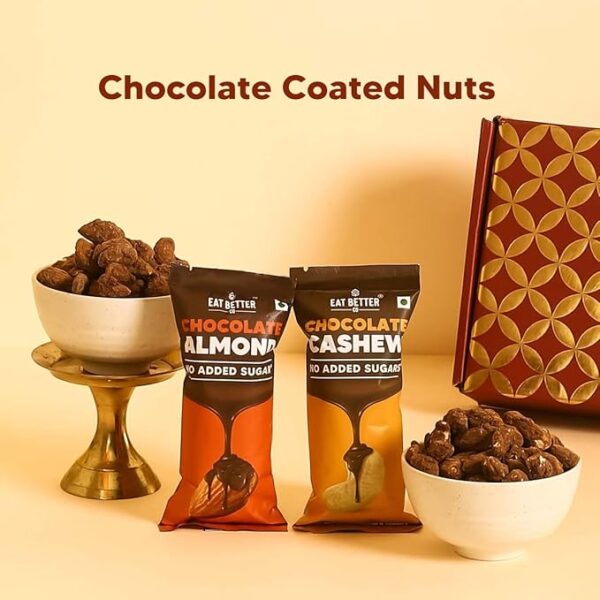 Eat Better Co - Dry-Fruits Gift Hamper – 5 Item Gift Set | Hazelnut Chocolate Laddoos - Image 4
