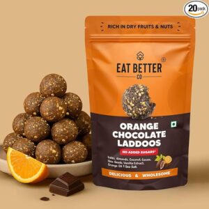 Eat Better Co Better Laddoos - Orange & Chocolate - Delicious Sugar-Free Laddoos