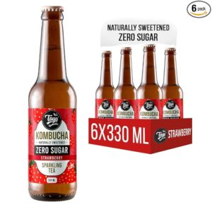 Toyo Kombucha - Sparkling Fermented Tea | Strawberry Zero Sugar
