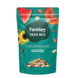 Farmley Seeds Mix, 160g each Edible Seed , Roasted Chia + Pumpkin + Flax + Watermelon + Sunflower Seeds