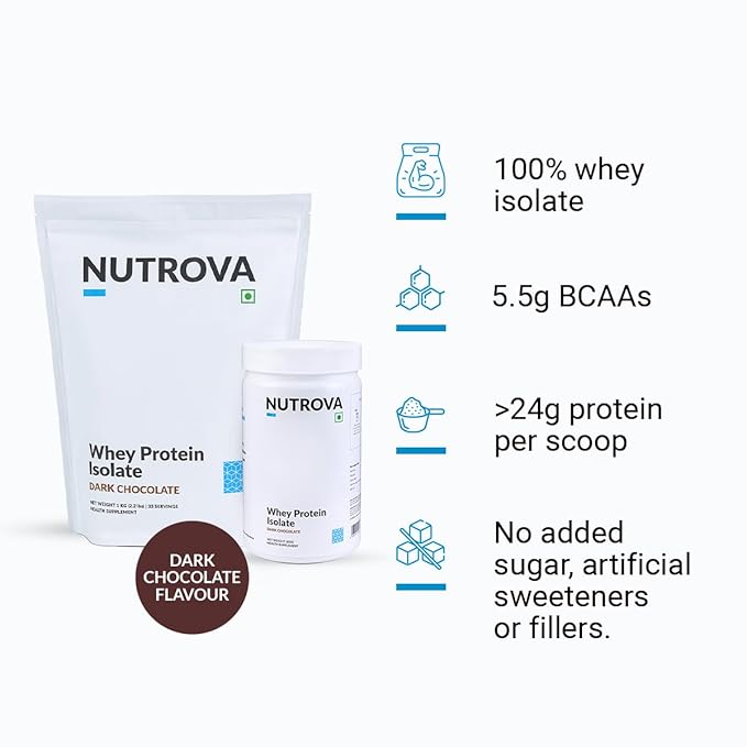 Whey Protein Isolate Dark Chocolate 1Kg (Pack of 1) - Image 2