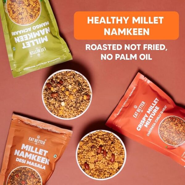 Eat Better Co - Ultimate Snack Box -12 Healthy Snacks - Roasted Namkeens, Dry-Fruit Laddoos - Image 3