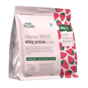 The Whole Truth Whey Protein Isolate+Concentrate | Strawberry Shake