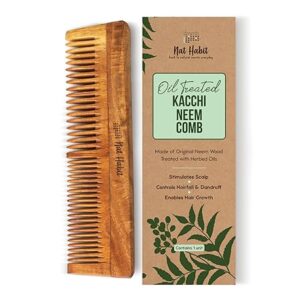 Nat Habit Kacchi Neem Wooden Comb