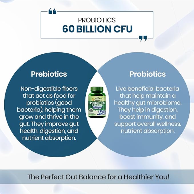 Vlado's Himalayan Organics Probiotics Supplement 60 Billion CFU+ Gut Health Supplements with Prebiotic - Image 5