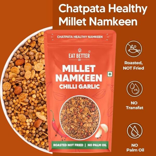 Eat Better Co - Millet Namkeen Combo - Chilli Garlic & Desi Masala - Image 2