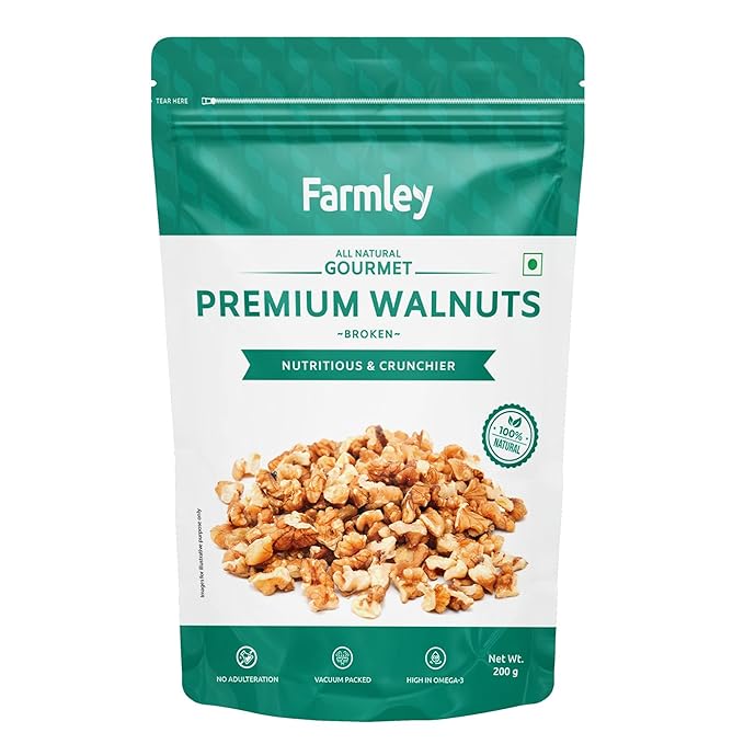Farmley Walnut Broken Kernels | 200 g | Walnuts Without Shell