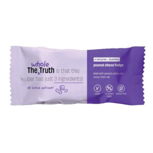 The Whole Truth - Energy Bars | Peanut Choco Fudge | Pack of 6 x 40g
