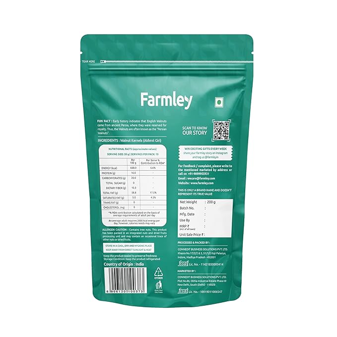 Farmley Walnut Broken Kernels | 200 g | Walnuts Without Shell - Image 2