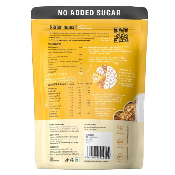 The Whole Truth - | Breakfast Muesli | 5 Grain Muesli | 350 grams - Image 2