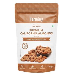 Farmley Premium California Almonds, 1 kg, Dry Fruits