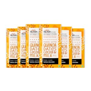 The Whole Truth Crunchy Quinoa Chocolate Sweetened With Dates - Pack of 6 x50g