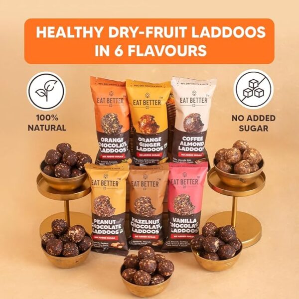 Eat Better Co - Ultimate Snack Box -12 Healthy Snacks - Roasted Namkeens, Dry-Fruit Laddoos - Image 2