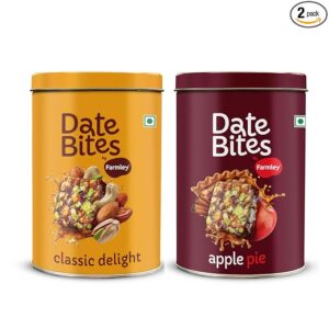 Farmley Classic Date Bites & Apple Pie Date Bites Tin Jar 200g X 2