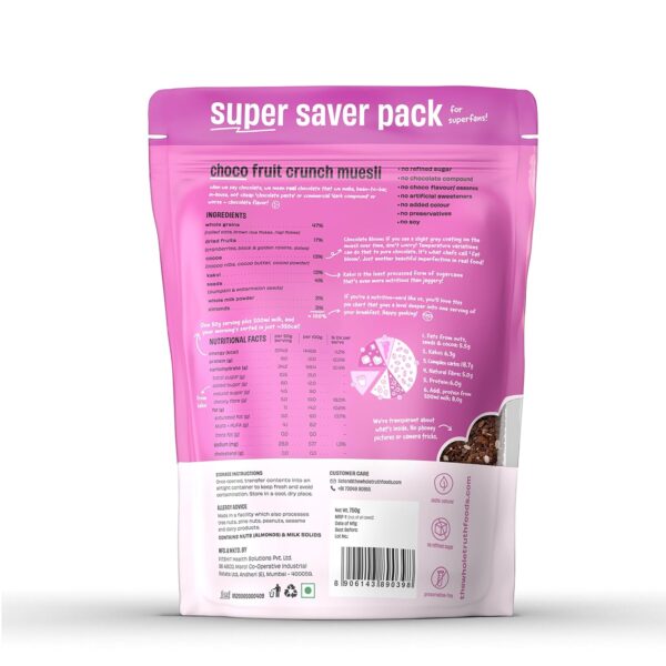 The Whole Truth Foods - SUPERSAVER Breakfast Muesli - Choco Fruit Crunch - 750g - Image 3