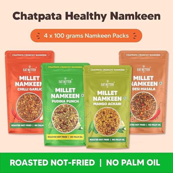 Eat Better Co – Millet Namkeen Combo – Four Flavours - Image 3