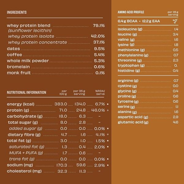 The Whole Truth Whey Protein Isolate+Concentrate | Cold Coffee - Image 2