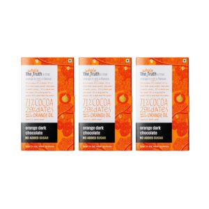 The Whole Truth Dark Chocolate - Orange | Pack Of 3 X 80 gram