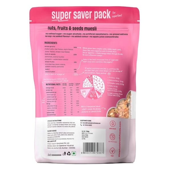 The Whole Truth - Super Saver Breakfast Muesli | Nuts, Dried Fruits and Seeds | 750 grams - Image 2