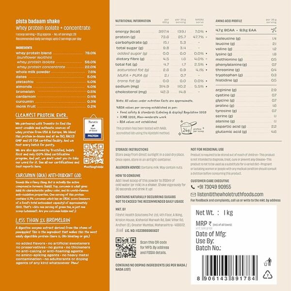 The Whole Truth Whey Protein Isolate+Concentrate - Image 5