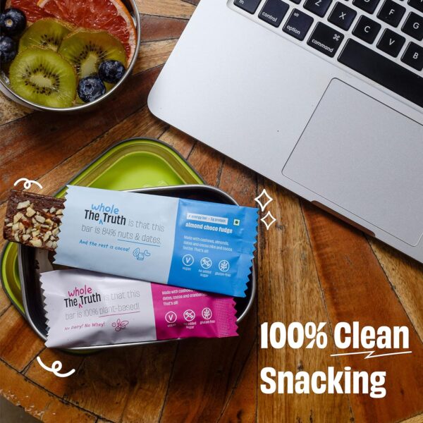 The Whole Truth - Energy Bars | Cocoa Cranberry Fudge | Pack of 6 x 40g - Image 5